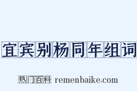 宜宾别杨同年组词是什么意思的图片